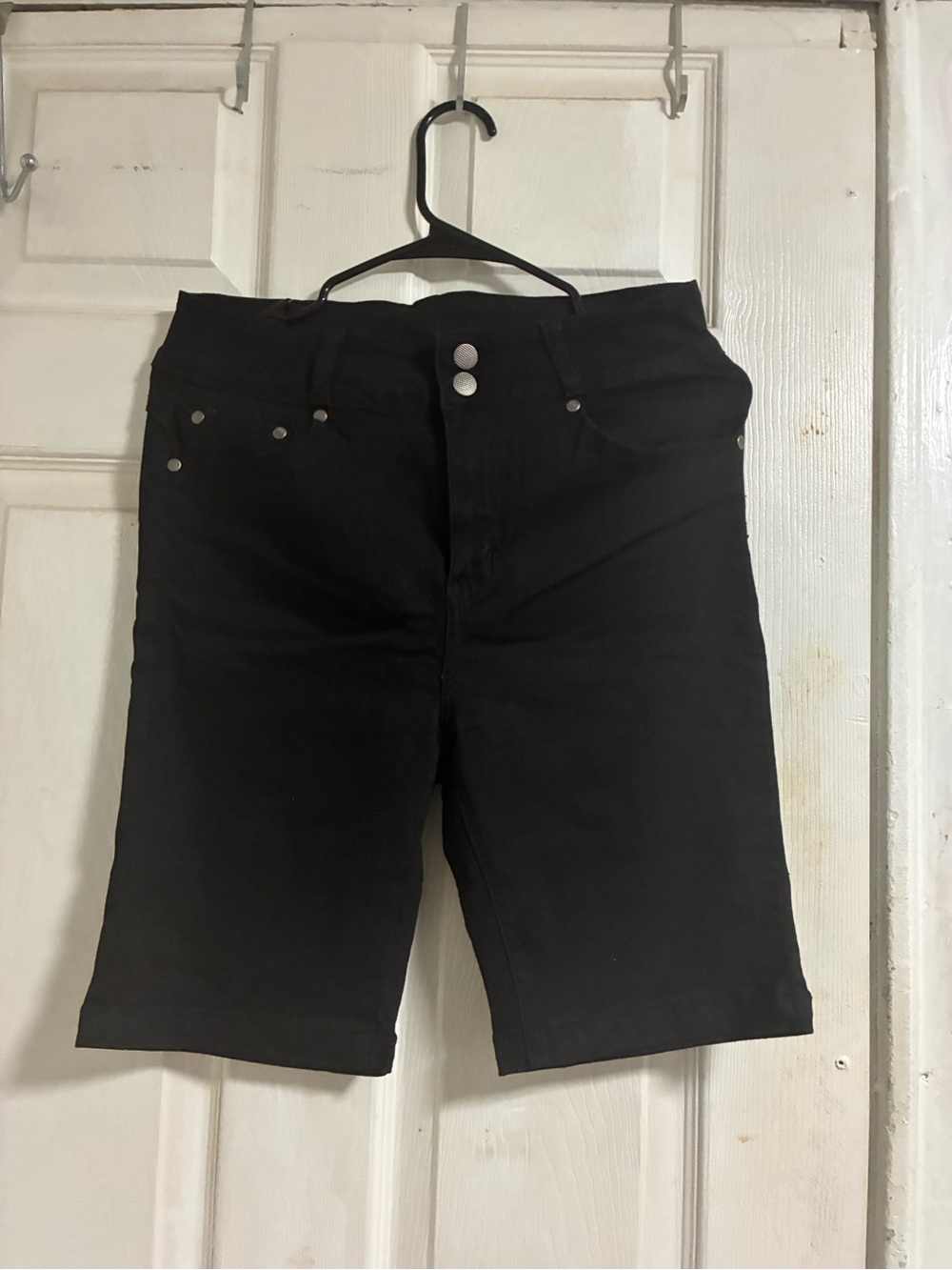 High-Waist Black Women's Jean Shorts